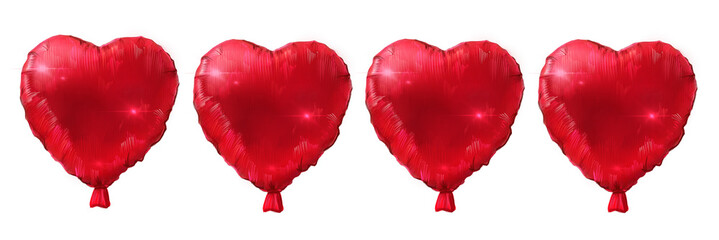 border of red shiny hearts, festive decor for Valentine's Day © TanyaArt