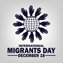 International Migrants Day Vector illustration. December 18. Suitable for greeting card, poster and banner