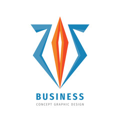 Strategy business logo template creative illustration. Corporation development success progress brand sign. Corporate identity. Vector illustration. - 663919892