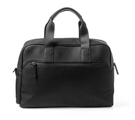 Black carry on bag isolated