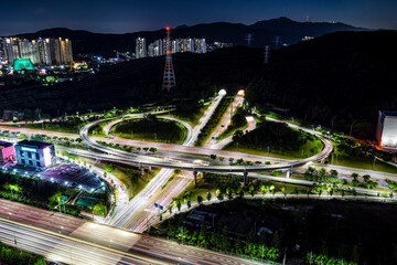 The scenery of Bundang City in Seongnam, Gyeonggi-do, Korea