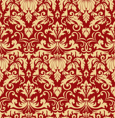 classical damask seamless pattern element