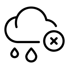 no rain line icon