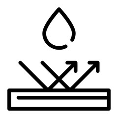 water resistant line icon