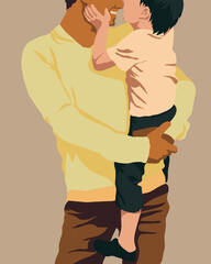 Father day in abstract style. Father day in beautiful style.