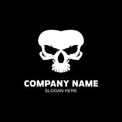 Cool skull logo. Skull vector illustration.