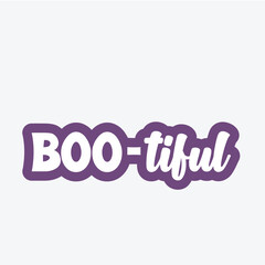 Halloween Girly Beautiful Boo-tiful Sticker	