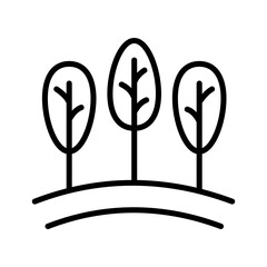 Tree line icon, outline and filled vector sign, linear and full pictogram isolated on white, logo illustration. Icon related to Farming And Farm.
