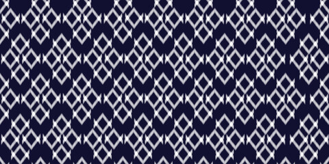 Geometric ethnic oriental seamless pattern traditional on dark blue background Design for background,carpet,clothing,Batik,fabric,Vector illustration.embroidery style.