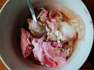 Ice cream in a bowl