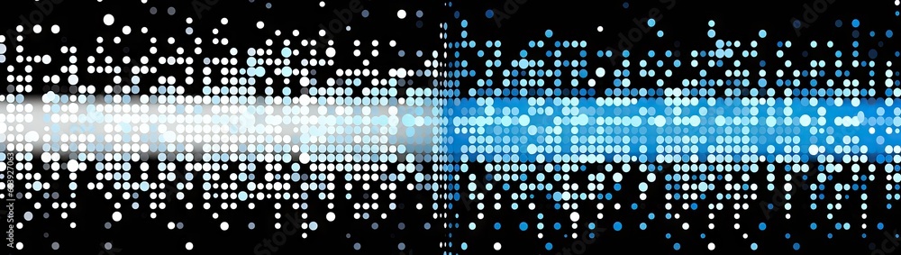 Poster two different types of dots with different colors generative ai
