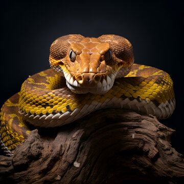 illustration of a snake on a tree