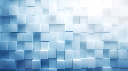 An abstract artistic rendering of a wall textured with light white-blue blocks, amidst a dreamy, soft-focus ambiance