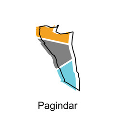 Map City of Pagindar Vector Design. Abstract, designs concept, logo design template