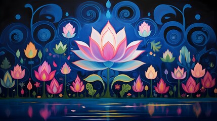 Diwali Background, Lotus flower, diya lamp, hindu festival, indian wallpaper