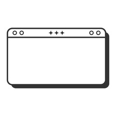 Retro Outline UI Frame