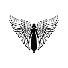 Fototapeta premium abstract wings set in a vector format