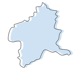 gunma map, gunma vector, gunma outline, gunma stylized