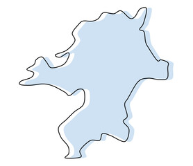 fukuoka map, fukuoka vector, fukuoka outline, fukuoka stylized