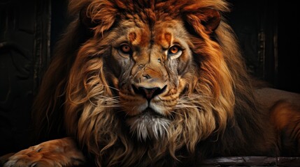 portrait of a lion
