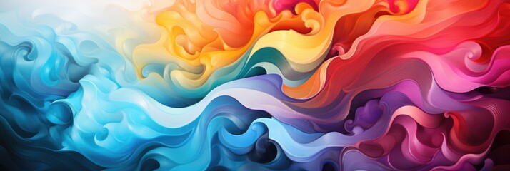 Rainbow Whirlwind: Mesmerizing Swirls of Paint Create a Prism of Colors.
