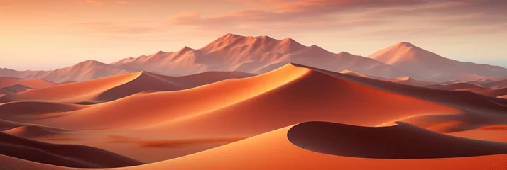 Foto op Canvas "Desert Dreamscape: Explore the rugged beauty of desert landscapes from above, featuring sand dunes and rock formations, ideal for your desktop background." © TETIANA