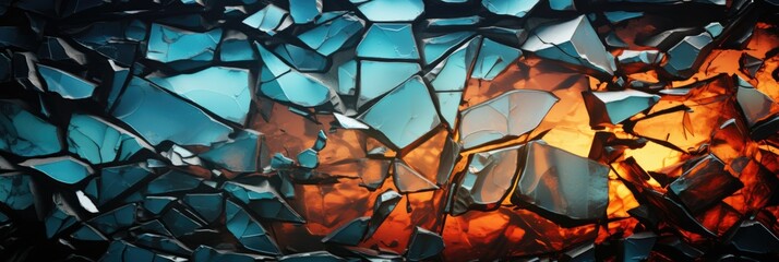 Shattered Illusions: Witness the dreamlike world of distortion and abstraction in the reflection of a cracked mirror for your desktop background.