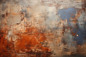 Rustic Beauty: Experience the captivating textures and peeling paint of a weathered and rusty wall in this abstract desktop background.