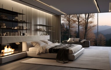 3d render of luminuous interior bedroom