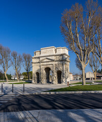 Obraz premium Roman triumphal arch, Orange, UNESCO world heritage, Provence, France