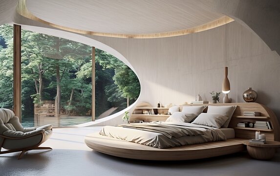3d render of fresh interior bedroom