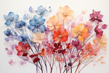 watercolor flowers background