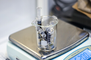 Full Spectrum CBD Oil extract in syringes for storage 