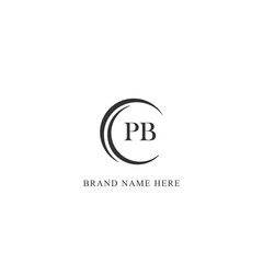 PB logo. P B design. White PB letter. PB, P B letter logo design. Initial letter PB linked circle uppercase monogram logo. P B letter logo vector design. 