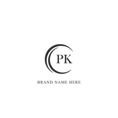 PK logo. P K design. White PK letter. PK, P K letter logo design. Initial letter PK linked circle uppercase monogram logo. P K letter logo vector design.  - obrazy, fototapety, plakaty