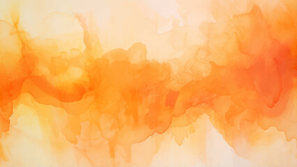 Obraz na płótnie Canvas Abstract orange watercolor background. Orange water color splash texture. Grunge watercolour illustration