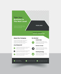 Business flyer template, design,  publication, advertise, Promotion business, publication, 
green and black, 
