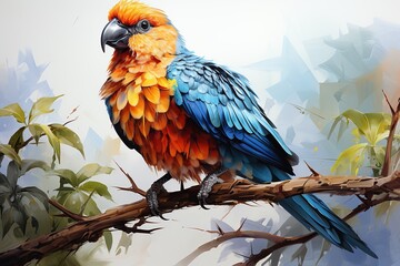 Obraz premium blue and yellow macaw ara ararauna