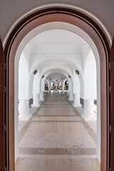 The beautiful buildings at Kalithea Springs constructed in the 1930s, Rhodes Island, Greece, Europe. Kallithea Therms, Kallithea Springs located at the bay of Kallithea on Rhodes island, Greece.