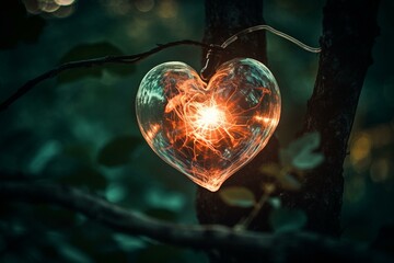 wholehearted love, illuminated. Generative AI