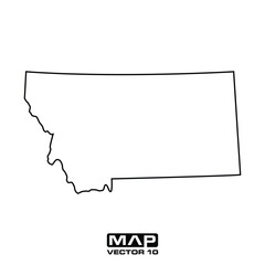 montana map vector elements, montana map vector illustration, montana map vector template