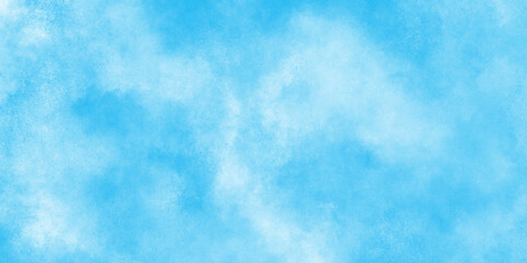 Fototapeta premium modern and fresh watercolor clouds sky background, Sky clouds with brush painted blue watercolor texture, small and large clouds alternating and moving slowly on cloudy winter morning blue sky.