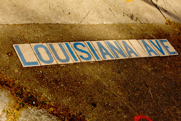 Louisiana Avenue street sign in New Orleans Louisiana