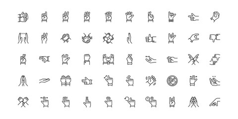 hand icon set