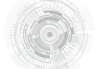 Obraz premium gray background. Abstract technological background with various technological elements. Structure pattern technology backdrop. Vector illustration.