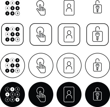 set of icons security urpose