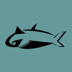 Vector graphic of initial G logo with fish shape. This vector is perfect for company logos, banners, advertisements, decorations, templates, identity and branding etc.