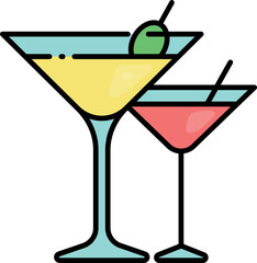 Cocktail line icon