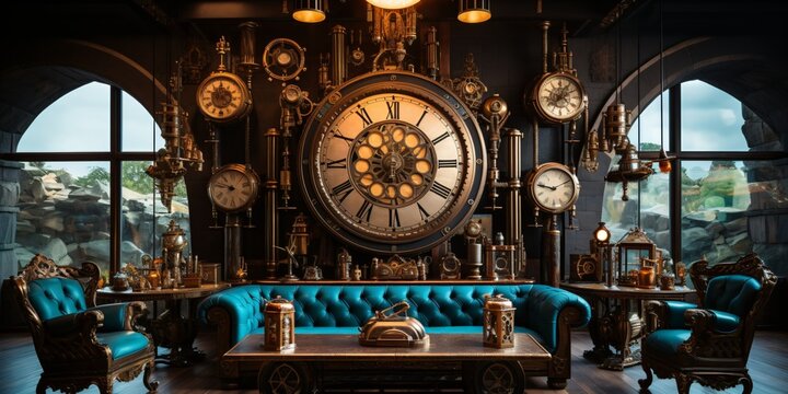 crazy steampunk interior