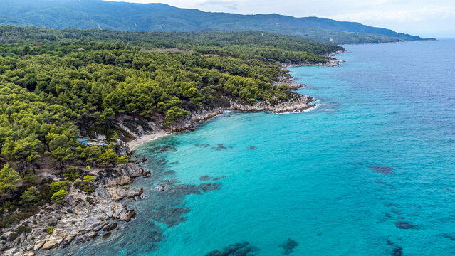 Breathtaking Views of the Beaches and Sea in Chalkidiki, Greece